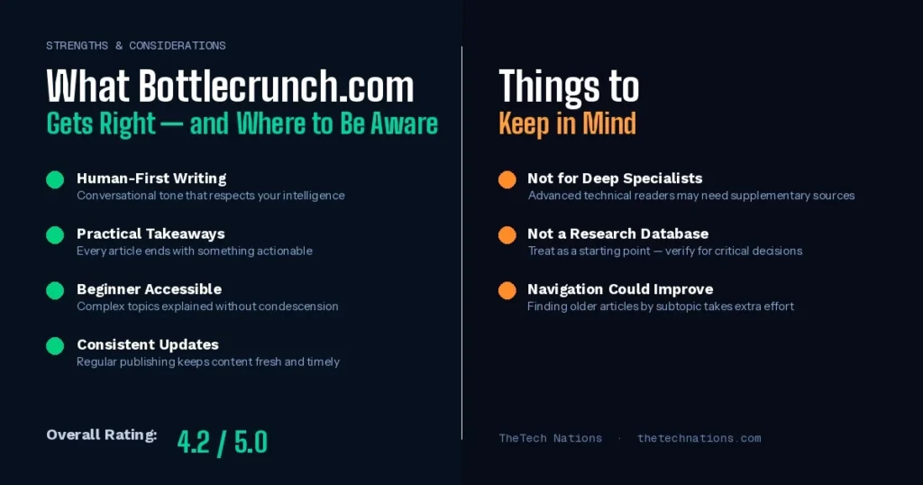 Bottlecrunch com pros and cons